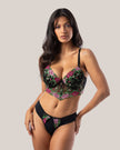 Conjunto Carol em Tule Bordado com Acessórios Banhados a Ouro 24K