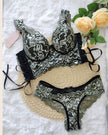 Conjunto de Lingerie Luxo Juliana em Renda com Acessórios Banhados a Ouro 24K