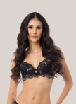 Conjunto Sophia em Renda Chantily e Acessórios Banhados a Ouro