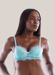 Conjunto Sophia em Renda Chantily e Acessórios Banhados a Ouro