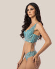 Conjunto de Lingerie Luxo Juliana em Renda com Acessórios Banhados a Ouro 24K