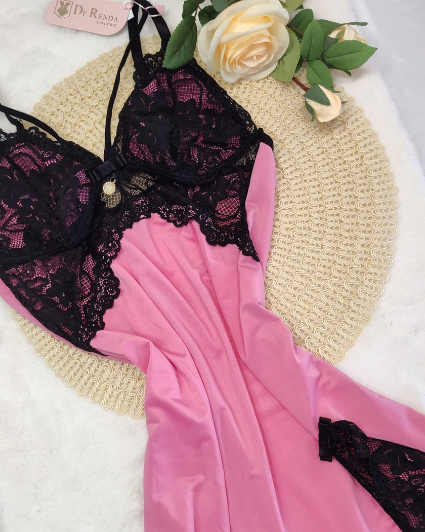 Camisola de Liganete Amanda - DE RENDA LINGERIE