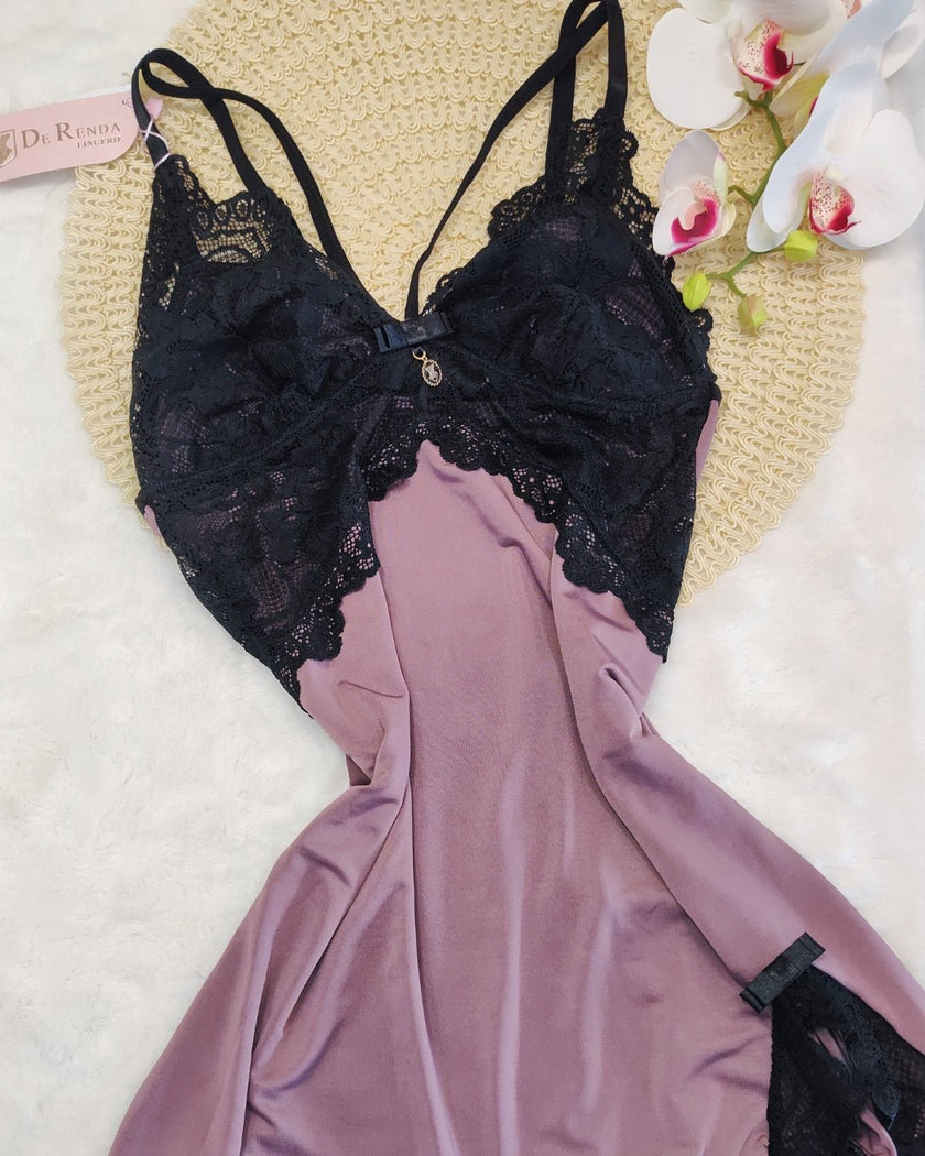 Camisola de Liganete Amanda - DE RENDA LINGERIE