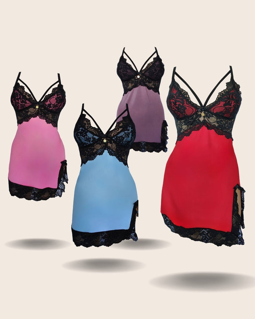 Camisola de Liganete Amanda - DE RENDA LINGERIE