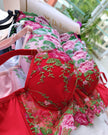 Conjunto Carol em Tule Bordado com Acessórios Banhados a Ouro 24K - DE RENDA LINGERIE