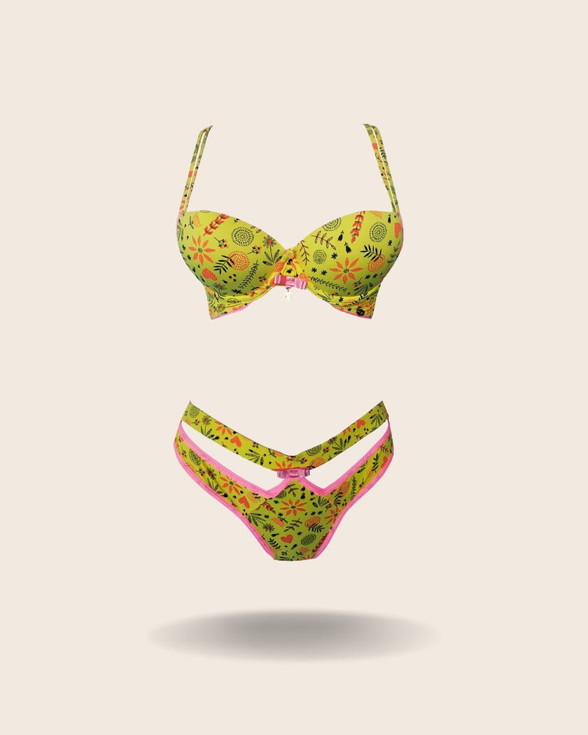 Conjunto de lingerie Flora - DE RENDA LINGERIE
