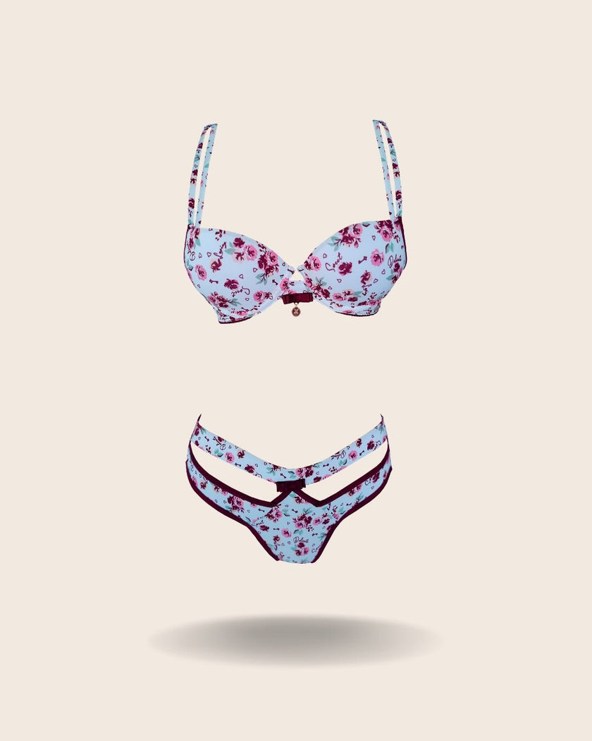 Conjunto de lingerie Flora - DE RENDA LINGERIE