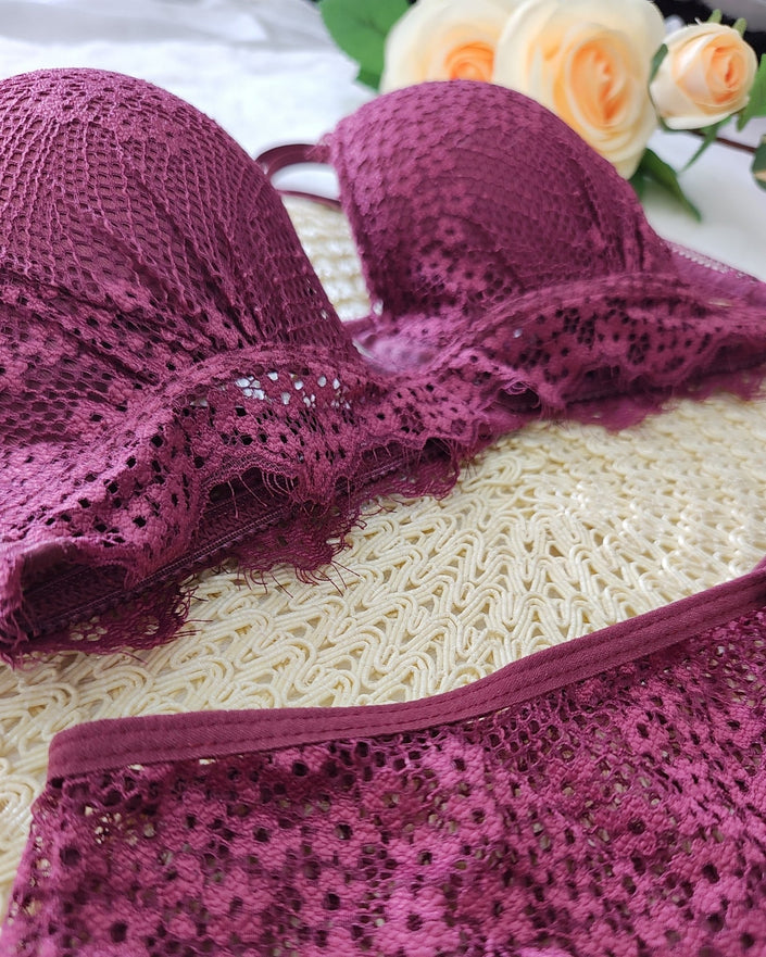 Conjunto de Lingerie Luxo Letícia com Acessórios Banhados a Ouro 24K - DE RENDA LINGERIE