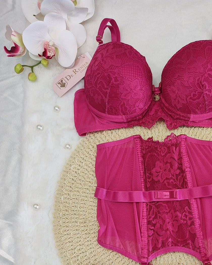Conjunto de Lingerie Luxo Louise - DE RENDA LINGERIE