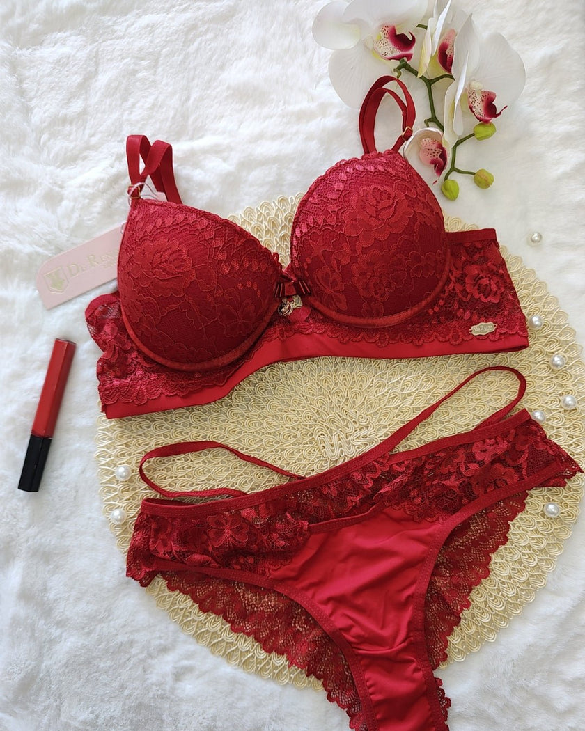 Conjunto de Lingerie Soraia - DE RENDA LINGERIE