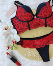 Conjunto Maria Luxo de Renda e Microfibra | DE RENDA - DE RENDA LINGERIE
