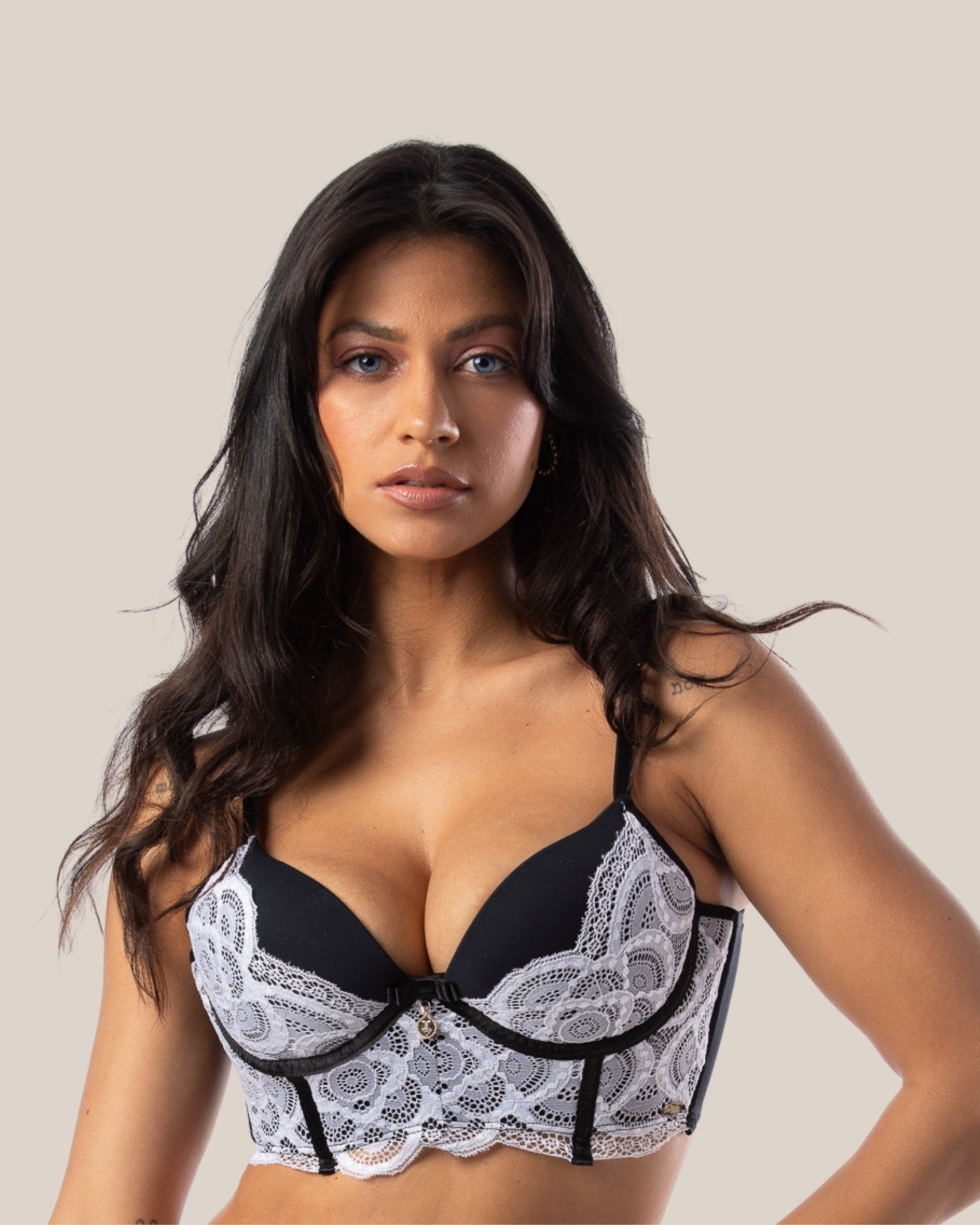 Conjunto Maria Luxo de Renda e Microfibra | DE RENDA - DE RENDA LINGERIE