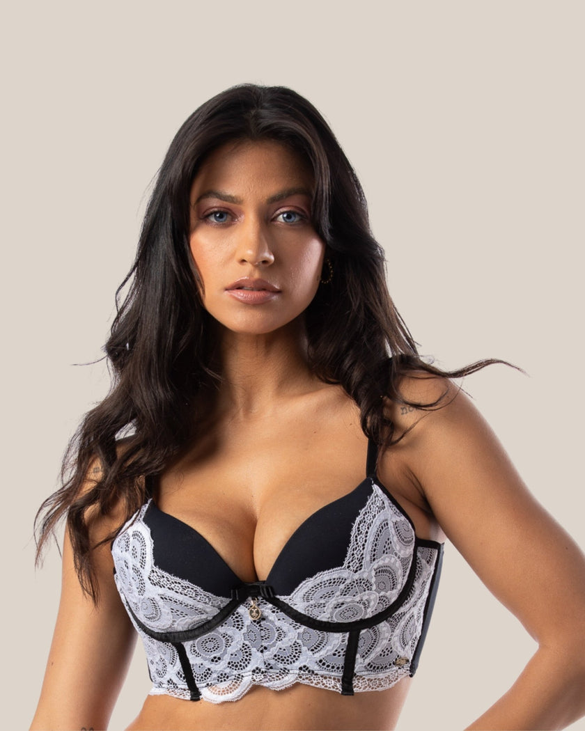 Conjunto Maria Luxo de Renda e Microfibra | DE RENDA - DE RENDA LINGERIE