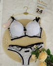 Conjunto Natália de Renda com Acessórios Banhados a Ouro 24K - DE RENDA LINGERIE