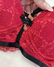 Conjunto Natália de Renda com Acessórios Banhados a Ouro 24K - DE RENDA LINGERIE