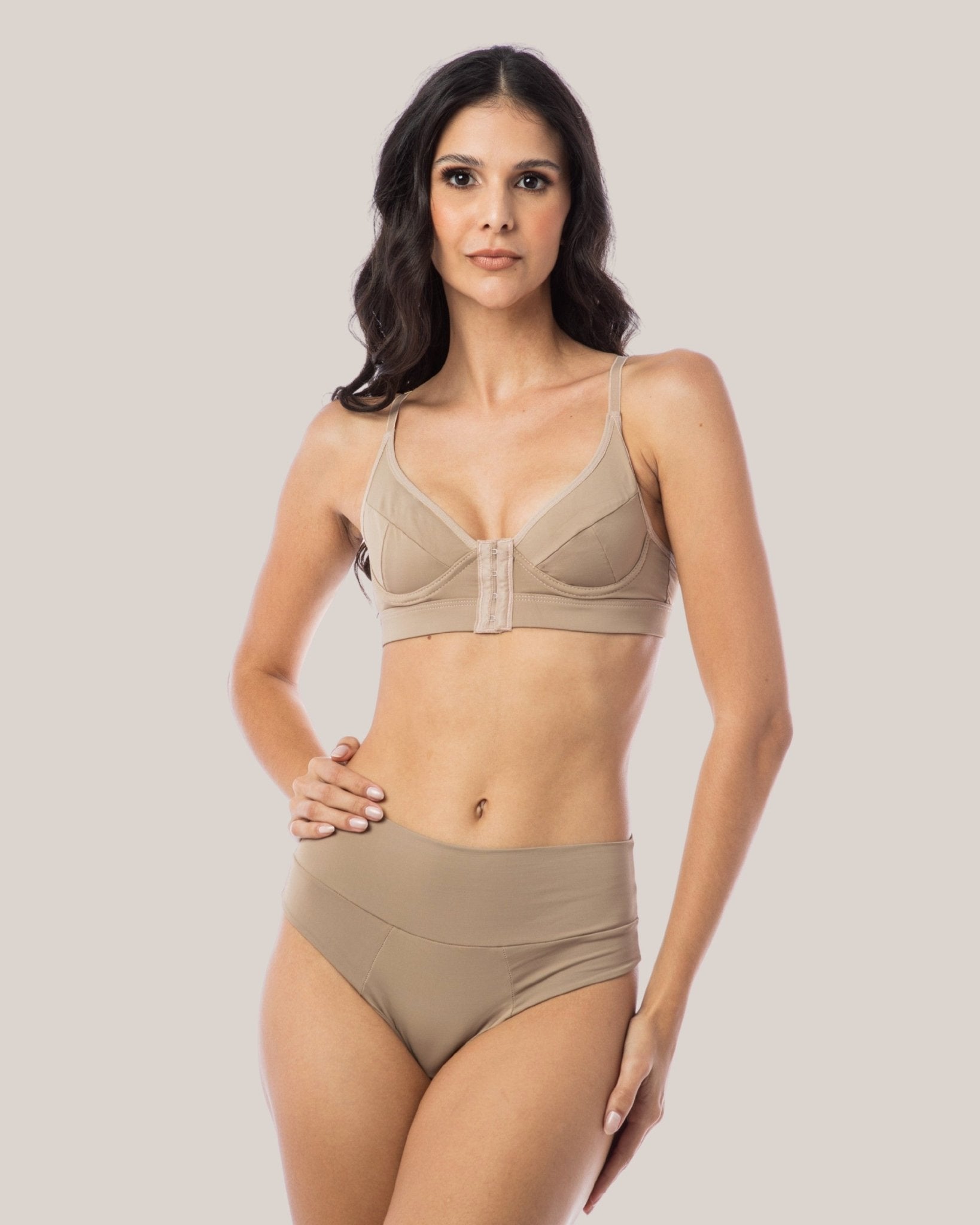 Conjunto Reforçado Luiza em Microfibra com Cintura Alta - DE RENDA LINGERIE