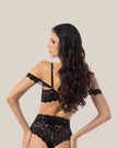 Conjunto Sarah em Renda Premium | Lingerie Luxo com Ouro 24K - DE RENDA LINGERIE