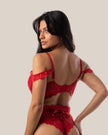 Conjunto Sarah em Renda Premium | Lingerie Luxo com Ouro 24K - DE RENDA LINGERIE