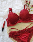 Conjunto Soraia de Renda e Acessórios Banhados a Ouro 24K - DE RENDA LINGERIE