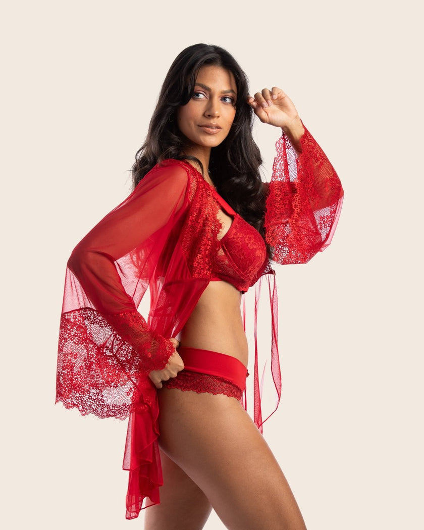 Robe de Renda e Tule Thaís - DE RENDA LINGERIE