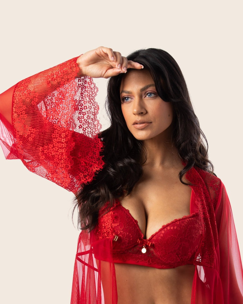 Robe de Renda e Tule Thaís - DE RENDA LINGERIE